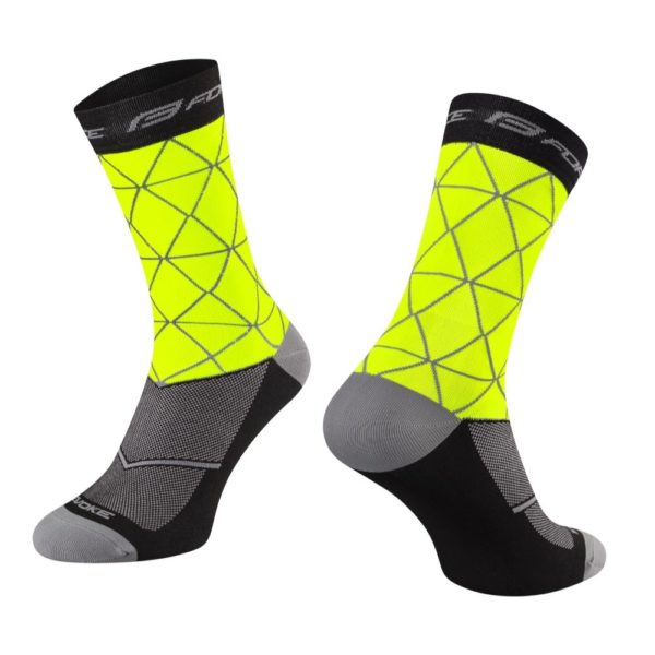 ČARAPE FORCE EVOKE FLUO CRNA