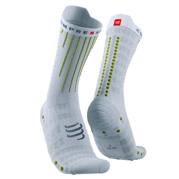 Čarape Compressport Aero Socks White/Lime