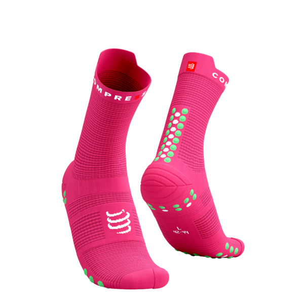 Čarape Compressport PRS V4.0 Run Hot Pink/Green