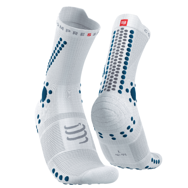 Čarape Compressport PRS V4.0 Trail White/F Blue