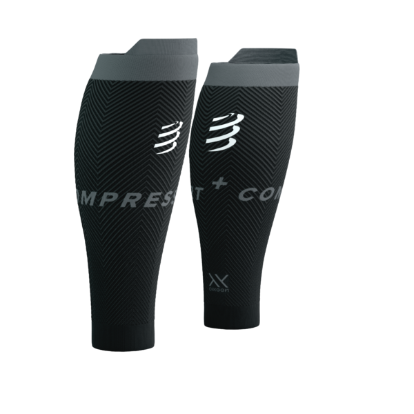 Čarape Compressport R2 Oxygen Black/Steel Grey