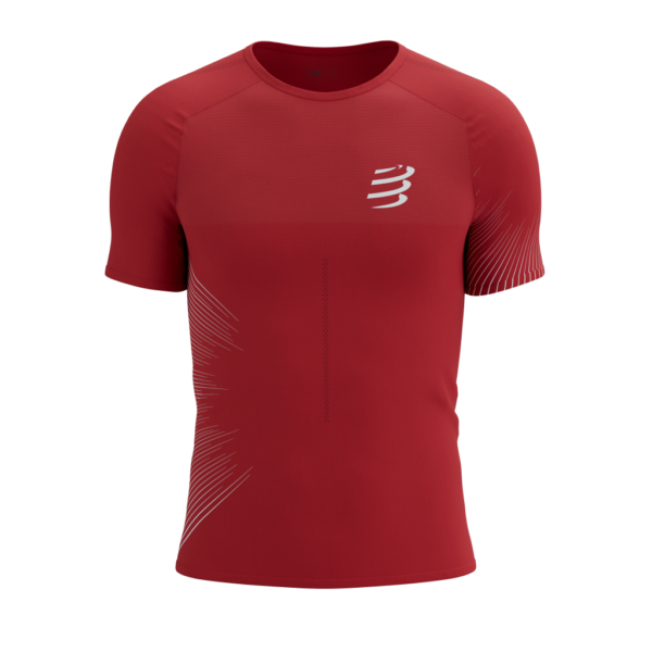 Majica Compressport Perf Tshirt M HR Red/White