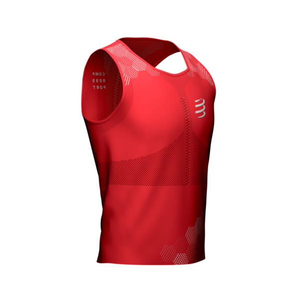 Majica Compressport Pro Racing Singlet M red/White - Slika 3