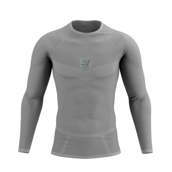 Majica Compressport ON/OFF LS Top Grey - Slika 2