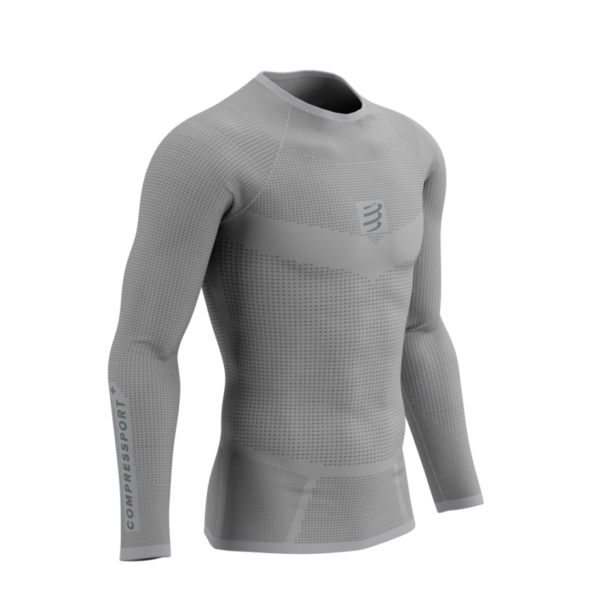 Majica Compressport ON/OFF LS Top Grey - Slika 3