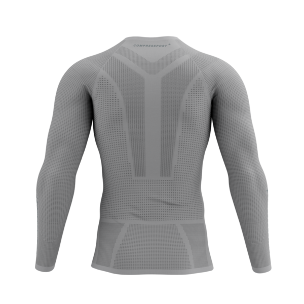 Majica Compressport ON/OFF LS Top Grey - Slika 4