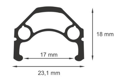 Obruč WTB DX17 26" 32H crna - Slika 2