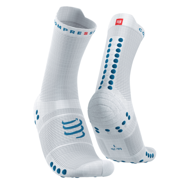Čarape Compressport PRS V4.0 Run High White/Fjord