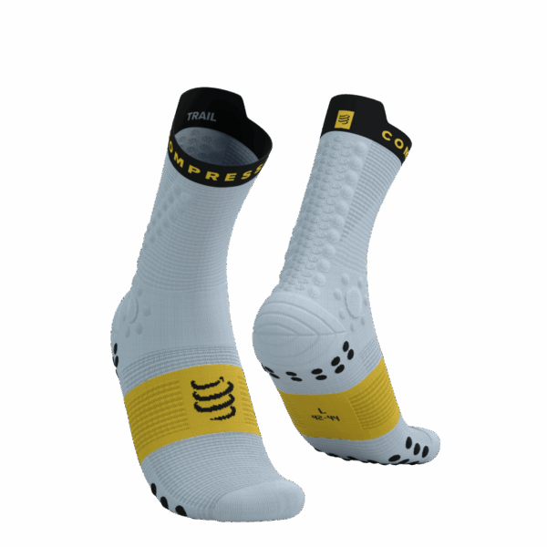 Čarape Compressport PRS V4.0 Trail Grey Dawn/Ceylon Yellow
