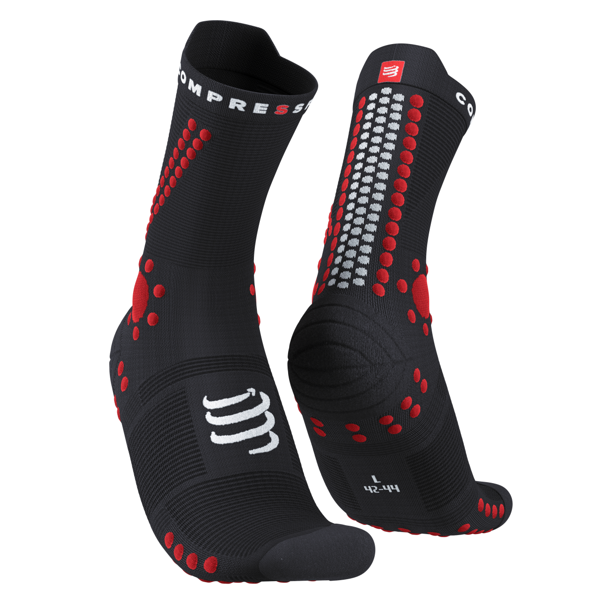 Čarape Compressport PRS V4.0 Trail Black/Red