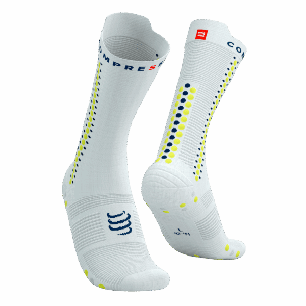 Čarape Compressport PRS V4.0 Bike White/Primrose