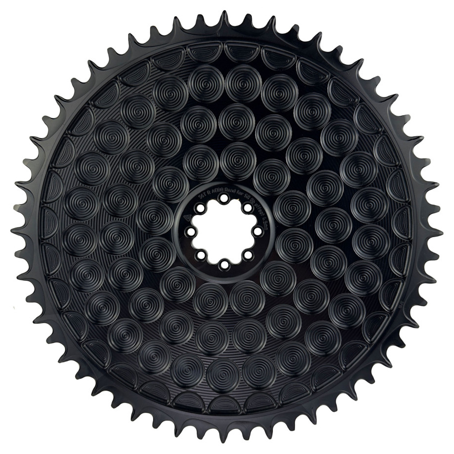 Lančanik Alugear AERO Golf Ball 46T Round SRAM 8-bolt Road/Gravel crna - Slika 2